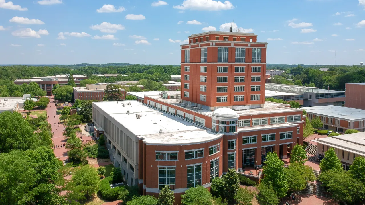 Aerial View of J. Murrey Atkins Library