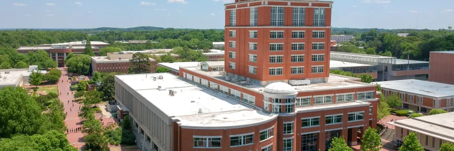 Aerial View of J. Murrey Atkins Library